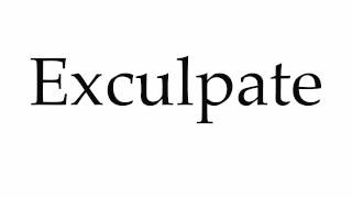 How to Pronounce Exculpate [upl. by Etolas143]