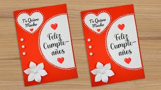 🌼Hermosa Tarjeta de Feliz Cumpleaños hecha a mano🌼 DIY Birthday greeting card [upl. by Giacomo]