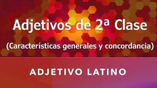 Adjetivos de la 2ª clase  Características generales y concordancia [upl. by Elston]