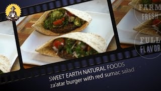 Zaatar Veggie Burger with Red Sumac Salad  Middle Eastern Yummm [upl. by Anniram]