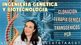 INGENIERÍA GENÉTICA Y BIOTENOLOGÍA  Clonación terapia génica transgénicos PCR bioética [upl. by Wilfreda]