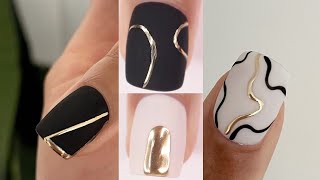 TRENDY NAIL ART DESIGNS  new nail art compilation using gel polish at home  chrome nails [upl. by Kalb751]