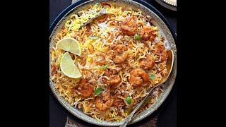 Prawns Biriyani 🦐🍤 very simple and tasty biryani at home how to make prawns biryani [upl. by Kirwin]