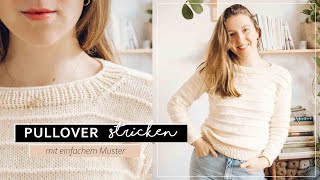 Sehr einfachen Pullover stricken  Strickanleitung für Beginner [upl. by Aerdnahc619]