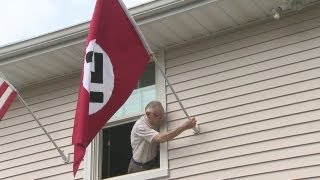 Man flying Nazi flag to protest Obama [upl. by Daniel684]