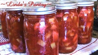 Canning Stawberry Rhubarb Pie Filling With Lindas pantry [upl. by Doley816]