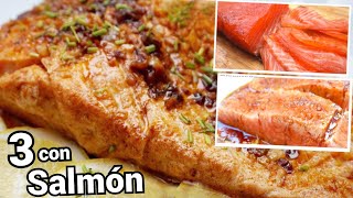 3 FORMAS INCREIBLES DE COCINAR SALMÓN 🍣😋 FÁCILES y RÁPIDAS LAS 3 MEJORES recetas [upl. by Arakihc]