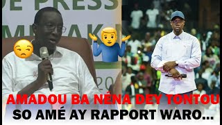 Amadou BA Répond a Ousmane SONKO quotso amé ay rapport waroquot [upl. by Otrebor]