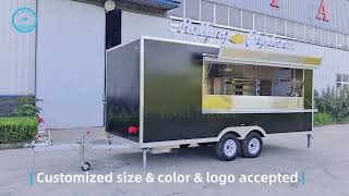 16ft Square Food Trailer With Toilet  Boiling Chicken Trailer [upl. by Ahsienar]