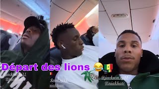 Regardez les lions 🦁🇸🇳 qui dort dans 😂l’avion départ pour le Sénégal [upl. by Jule]