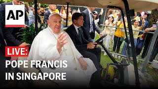 LIVE Welcome ceremony for Pope Francis in Singapore [upl. by Nonahs]