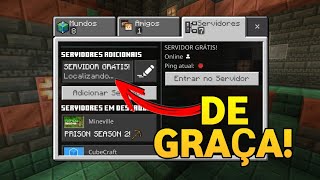 Como criar seu próprio servidor de minecraft pe 121  Permanente e grátis 2024 [upl. by Jozef931]