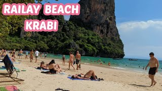 First Impressions of Railay Beach in Krabi Thailand 🇹🇭 [upl. by Ruenhcs812]