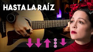 HASTA LA RAÍZ  Natalia Lafourcade GUITARRA Tutorial  ACORDES RITMO Christianvib [upl. by Adaiha192]