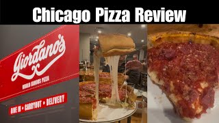 My first time trying Chicago style pizza Watch until the end for my review [upl. by Gaultiero]