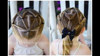 4 Way Split Elastic Hairstyle for Kids [upl. by Orthman]