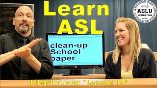 American Sign Language ASL Lesson 13 review Sarah Megan [upl. by Naxela412]