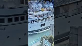 Beaver Island Boat Co’s Emerald Isle ferry departing Charlevoix Michigan [upl. by Ail]