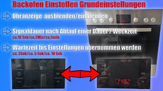 BSH Backofen EHerd Grundeinstellungen  Programmierung von Uhr  Menü  Signalton [upl. by Tait113]