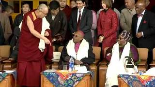 Dalai Lama celebrates Archbishop Tutus 80th Birthday in India [upl. by Harty246]