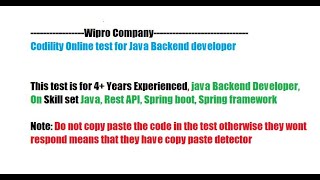 Wipro Codility testCoding test Wipro 23052023realtime assessment2024with answers [upl. by Hephzipah]