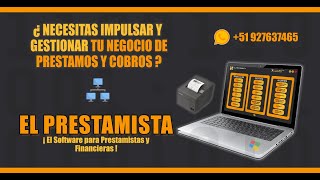 SISTEMA DE PRESTAMOS Y COBROS 💻 PARA PRESTAMISTAS Y FINANCIERAS ✅ [upl. by Ericksen201]