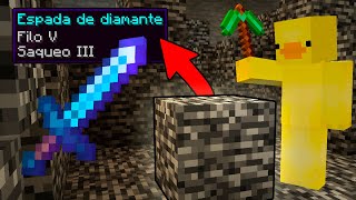 MINECRAFT pero PICAR BEDROCK me da ITEMS OP [upl. by Lolita356]