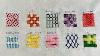 10 Filling Stitches  Hand Embroidery For Beginners [upl. by Jarrod]