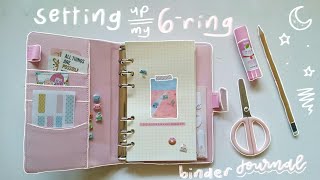 Setting up my 6ring binder journal [upl. by Grover]