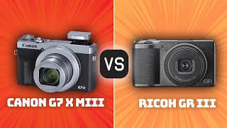 Canon G7 X Mark III vs Ricoh GR III Which Camera Is Better With Ratings amp Sample Footage [upl. by Reham]