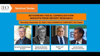 IEO Seminar Rethinking Fiscal Consolidation  Insights from Recent Research [upl. by Anaul824]