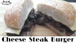 Cheese Steak Burger  Philly Cheesesteak Recipe  Cheesesteak Sandwich  Food Recipes [upl. by Notlil]