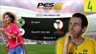 OITAVAS DE FINAL CONTRA ANFITRIÕES Brasil x Coreia do Sul  Copa do Mundo 2002 no PES 6 4 [upl. by Giarc613]