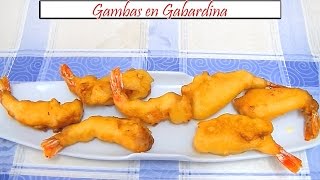 Gambas en Gabardina sin huevo  Receta de Cocina en Familia [upl. by Eadas]