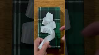 CHRISTMAS TREE RIBBON TOPPER shortsvideo giftwrapping tutorial [upl. by Tammara648]