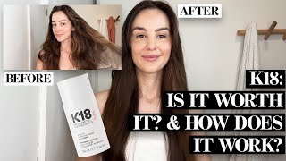 Is K18 Worth It  How to Use K18 Hair Mask  Before and After [upl. by Ynnavoeg]