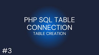 Video3 CREATE TABLE amp DATABASE SQL PHPMYADMIN [upl. by Furr]