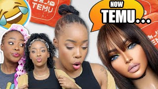 👀 Is TEMU Legit OR Too Much ✨HYPE  Issa Whole Wig HAUL  MARY K BELLA [upl. by Zashin]