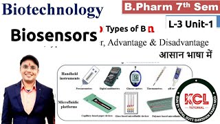 Biosensors Definition Types amp Component of Biosensor L3 Unit1 Biotechnology 6th Semester BPharm [upl. by Raama]