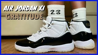 Air Jordan 11 Gratitude  Review amp On Feet [upl. by Kcin600]