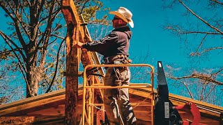 FINISHING THE TIMBER FRAMEWORK FOR THE WORKSHOP [upl. by Ailam]