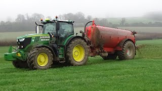 Slurry Spreading with John Deere 6175R amp Abbey Tanker  Slurry 2022 [upl. by Field897]