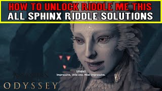 Assassins Creed Odyssey All Sphinx Riddle Solutions  Riddle Me This  Awaken the Myth [upl. by Og]