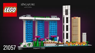 LEGO® Architecture Skyline Collection model of Singapore 21057827 pcs Building Instructions [upl. by Nwahsirhc138]