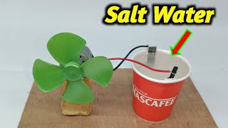 How to make free energy generator with salt water  dc motor project  new technology [upl. by Clarence]