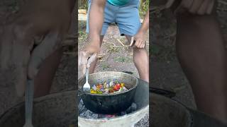 Outdoor Cooking Jamaica  Jamaican Salt Mackerel jamaica offgrid outdoorcooking shorts [upl. by Akirdnuhs148]