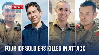 Israel names soldiers killed in Hezbollah swarm drone attack  IsraelHezbollah conflict [upl. by Anse]