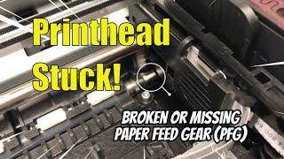 Printhead Stuck on the Right  Carriage Jam for HP OfficeJet Pro 6958 6968 6978 Printer PFG [upl. by Tav890]