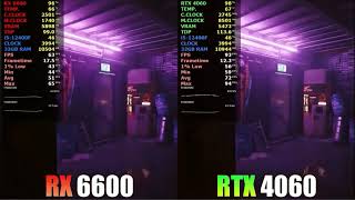 AMD RX 6600 vs RTX 4060 Cyberpunk Test [upl. by Sachs31]