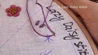 8 basic stitches in embroidery for beginners [upl. by Burack]